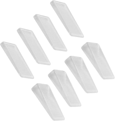Wegwerp Wiggen - Plastic Shims - Meubels Stabiliseren - Dubbelzijdig Ribbelontwerp - 8 Stuks - Transparant