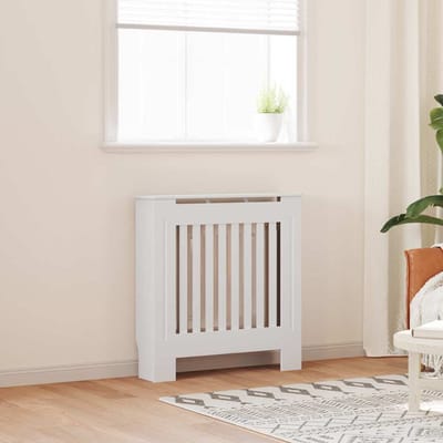 vidaXL Radiatorafdekking 2 st Wit 78 x 19 x 81,5cm Bewerkt hout