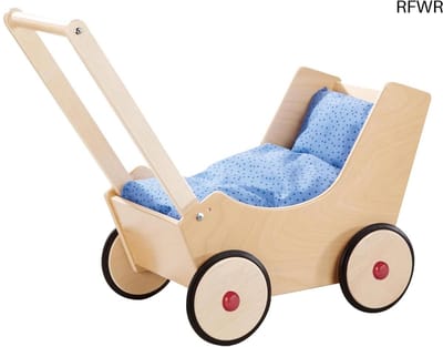 RFWR® Poppenwagen Natuurlijk Design 51,3 x 37 x 42 cm