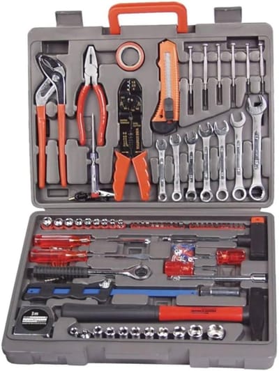 Core® Gereedschapskoffer Gevuld - Gereedschapskoffer Gevuld - Gereedschapkoffer Gevuld - 555-delig - Oranje - 40cm x 30cm x 9cm