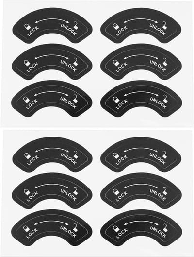 Dailygoods- Deurslot Sticker 12 Stuks - Lock/Unlock Richting