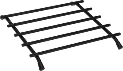 Excellent Houseware Pannenonderzetters - zwart - vierkant - metaal - 20cm - onderzetters voor pannen