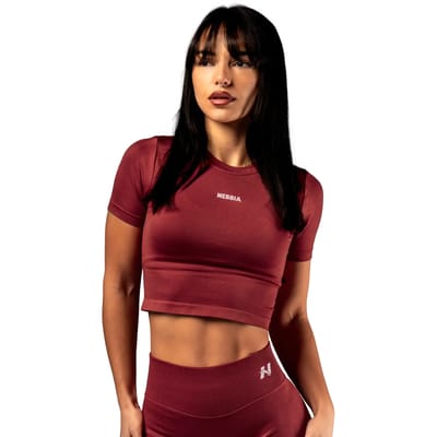 Naadloos dames-T-shirt Nebbia Power Crop Top