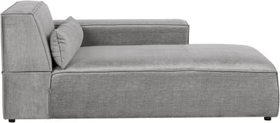 BELIANI HELLNAR - Chaise longue - Grijs - Linkszijdig - Polyester