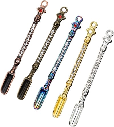 Set van 5 Mini Poedertheelepels van Zinklegering voor Medicijnen, Specerijen en Keukenbenodigdheden
