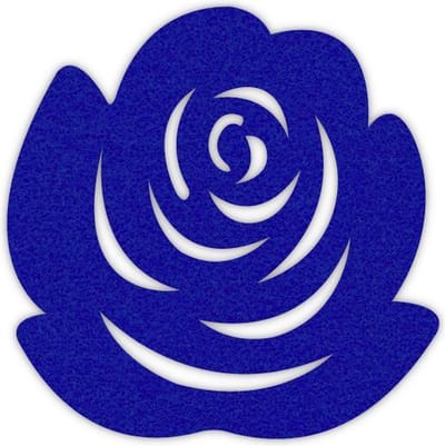 Roos vilt onderzetter - Donkerblauw - 6 stuks - ø 10 cm Rond - Glas onderzetter - Cadeau - Woondecoratie - Woonkamer - Tafelbescherming - Onderzetters Voor Glazen - Keukenbenodigdheden - Woonaccessoires - Tafelaccessoires