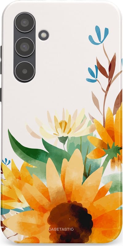 Casetastic Hoesje Geschikt voor Samsung A55 - Stijlvolle Beschermende Duo-layer Case - Stralend geel