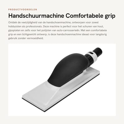 Dailygoods- Handschuurmachine Lichtgewicht - Schuurblokhouder - Stofopvangfunctie - Geschikt voor Hout/Gipsplaten/Metaal - Comfortabele Grip - 22 Gaten voor Slijpschijven - Schuurblok