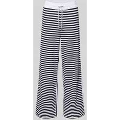 Broek in all-over look met elastische band en tunnelkoord