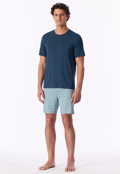 Korte pyjama deep blue - Long Life Soft 48