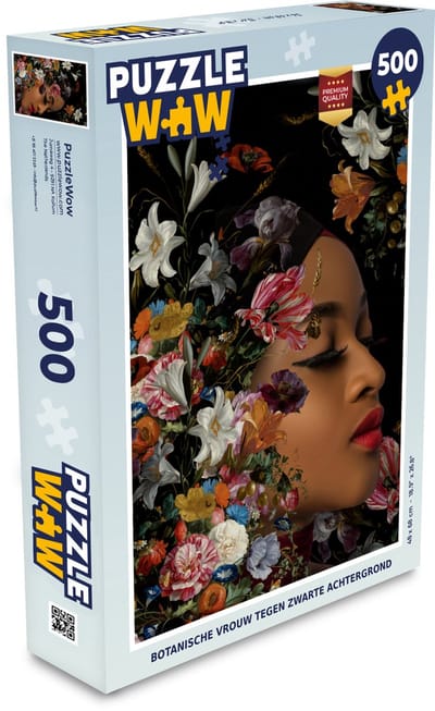 Puzzel Vrouw - Make up - Flora - Legpuzzel - Puzzel 500 stukjes