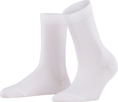 FALKE Cotton Touch eenkleurig katoen sokken dames wit - maat 35-38