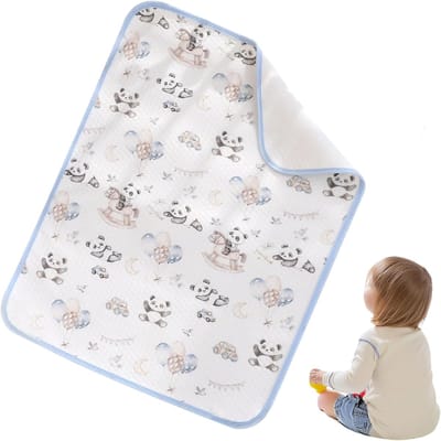 Waterdichte Verschoonmat - Wasbare Ondergrond - Baby Verschoonen - Zacht Ademend Materiaal - 70x50cm - Panda