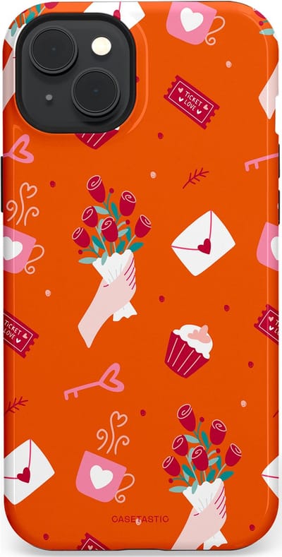 Casetastic Hoesje Geschikt voor Apple iPhone 15 Plus Magsafe - Stijlvolle Beschermende Duo-layer Case - Valentijnsdag Feest