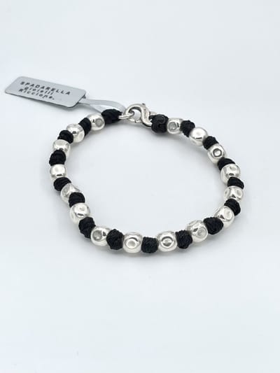 Spadarella Gioielli - SPBR41- Armband - 925 Zilver - 7mm - Black 4000 - 18 Cm