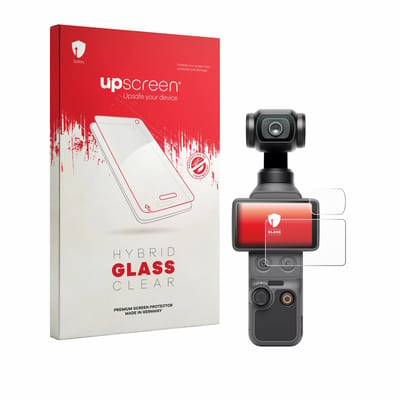 upscreen - Screenprotector voor DJI Osmo Pocket 4 (Display + Lens) - Folie Beschermfolie Beschermglas transparant