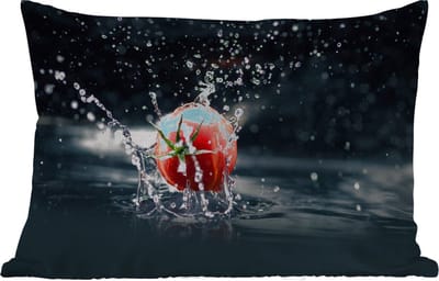Buitenkussens - Tuin - Tomaat - Groente - Stilleven - Water - Rood - 50x30 cm