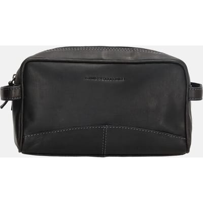 Hide & Stitches Japura Toilettas - 100% Leer - Zwart