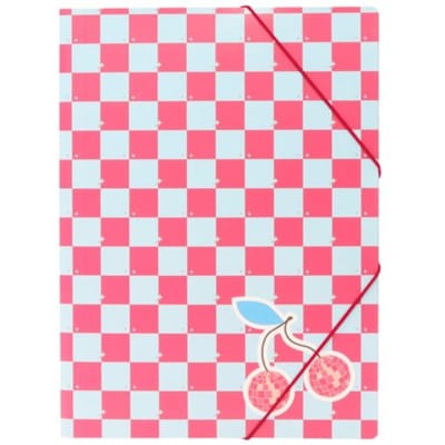 Kangaro elastomap B'LOG CHERRY DISCO - A4 folio - met elastiek en 3 flappen