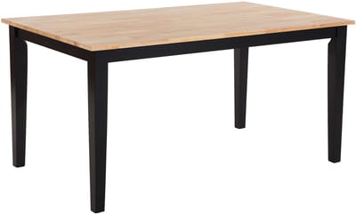 GEORGIA - Eettafel - Zwart - 90 x 150 cm - Rubberhout