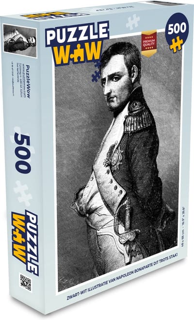Puzzel Zwart-wit illustratie van Napoleon Bonaparte dit trots staat - Legpuzzel - Puzzel 500 stukjes