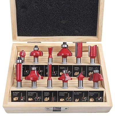 Freesset 12-delig voor bovenfrezen - Houtbewerkingsgereedschap voor beginners