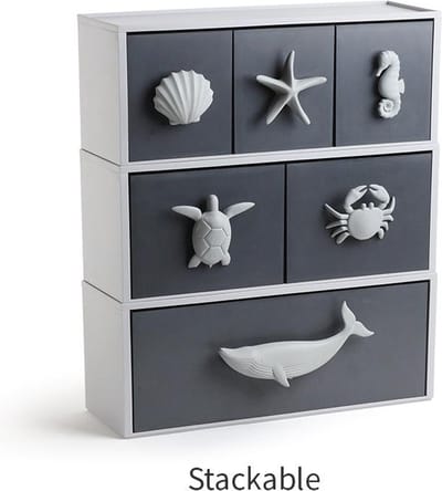 Qualy - Ladekast 3 Rack (6 Lades) “OCEAN DRAWER CABINET” W137 x L325 x H380 mm