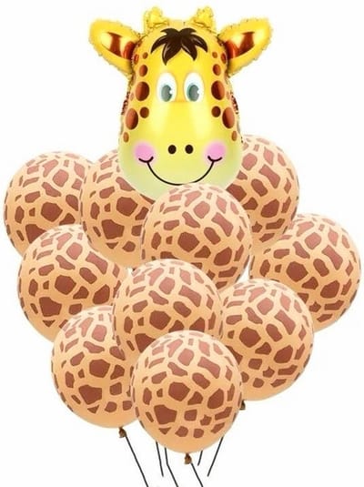 Giraf ballon set Giraf 11-delig - giraf - ballon - safari - jungle - verjaardag - decoratie