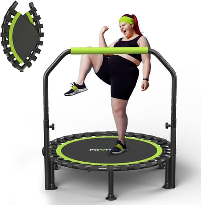 100cm Mini Trampoline voor Volwassenen - Fitness Trampoline voor Binnen met 40kg Draagcapaciteit