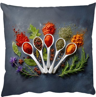 Sierkussens - Kussentjes Woonkamer - 50x50 cm - Lepels - Wit - Poeder - Kruiden