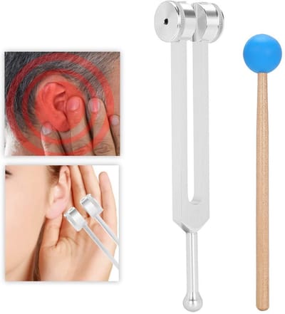 Dailygoods- Stemvork Helende Stemvork 128 Hz - Stemvorken Set - Stemvork Medisch - Aluminiumlegering - Geluidsherstellende Therapie - Inclusief Hamer - Geluidstherapie