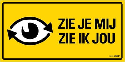 Pickup Sticker Zie je mij Zie ik jou 300x150 mm zelfklevend