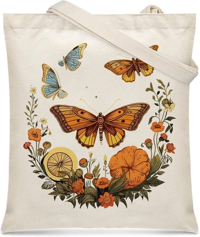 Canvas Tas - Strandtas Boodschappentas - Dagelijks Gebruik - Met Rits - 35 x 40 cm - Esthetisch