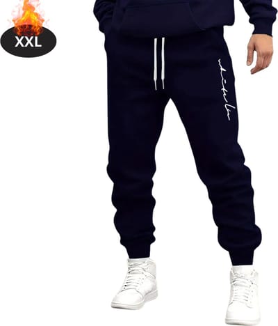 Livano Trainingsbroek Heren - Sportbroek - Trainingsbroek Lang - Trainingspak - Sportkleding - Marineblauw - XXL