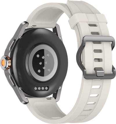 Siliconen bandje - geschikt voor Xiaomi Mi Watch / Watch 2 (PRO) / Watch S1 / Watch S1 Pro / Watch S2 / Watch S3 / Watch S4 / Watch S5 / Haylou / Redmi Watch 5 Active & Lite - sterrenlicht