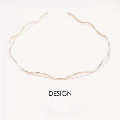 1 Stuk Metalen Golven Dun Haar Hoepel Goud Zilver Dames Haarband Eenvoudig Praktisch Pony Hoofdband Mode Haaraccessoires goud