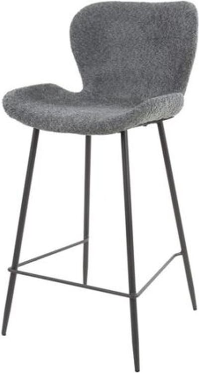 Barstoel Justin - Bouclé grijs | Meubelplaats - barstoelen set van 4