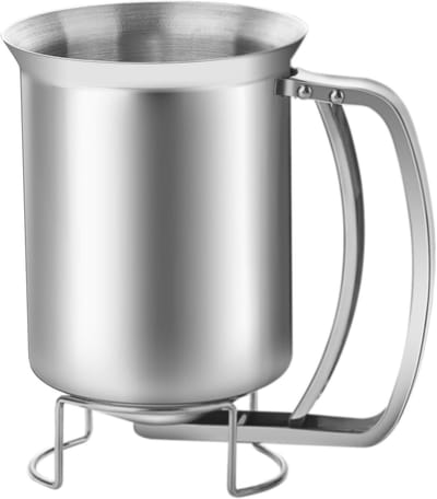 Pannenkoekenbeslagdispenser - Beslagdispenser van roestvrij staal - 680 ml trechtercakebeslagdispenser - Geschikt voor het bakken van cupcakes, muffins, pannenkoeken, wafels