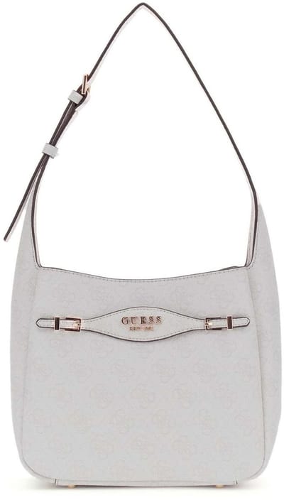 GUESS schoudertas Katya Hobo Shoulder Bag White Logo wit