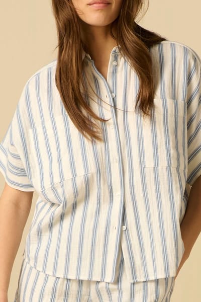 Sissy-Boy - Witte gestreepte mousseline blouse