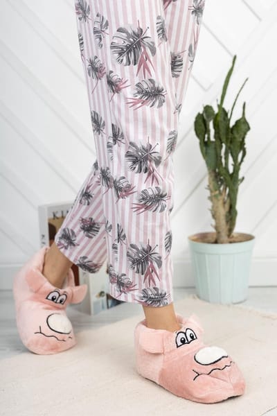 Unisex - Pluche - Huisschoenen - Huislaarzen - Maat 38 - Roze