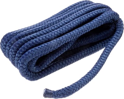 Dubbel Gevlochten Koord - Veerlijn Bootlijn - Veilig Aanleggen - Voorgekrompen Hittegestabiliseerd - 1/2" X 15' - Marineblauw