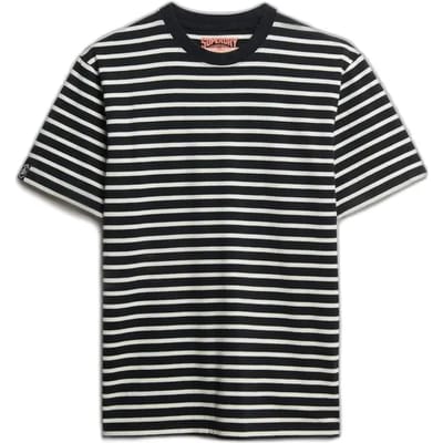 Superdry The Merchant Store - Gestreept T-shirt Light Grey Grootte: M