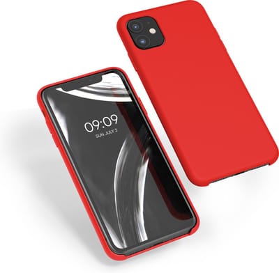 kwmobile telefoonhoesje geschikt voor Apple iPhone 11 - Hoesje met siliconen coating - Smartphone case in rood