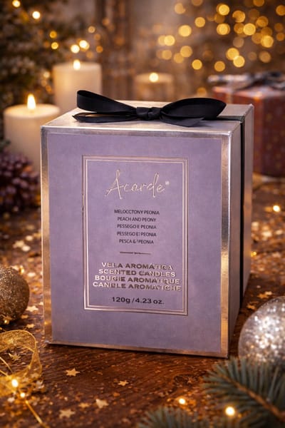 Acorde scented Candle Wild Berries & Oak - Cardamon & Sweet Mimosa - Red Roses & Agarwood - Peach & Peony - Manderine & Lime -Magnolia & Black Grape