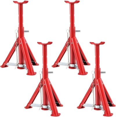 Set van 4 Inklapbare Steunbokken 2 Ton Verstelbaar in Hoogte 280-365 mm