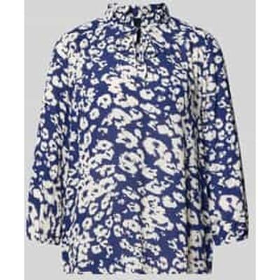 Regular fit blouse van viscose met 3/4-mouw