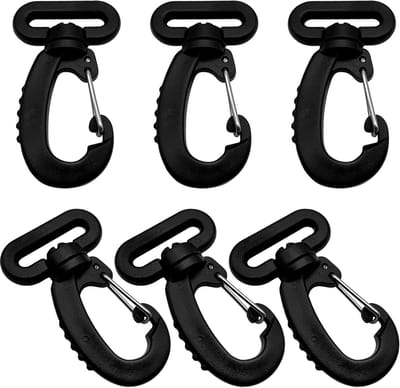 Zware Duurzame Swivel Carabiner Clips - 360° Draaibare Haak voor Sleutels, Rugzakken en Huisdieren