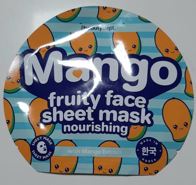 Beautydept gezichtsmasker - fruity sheet face mask - Mango fruit masker tissue - voedend nourishing