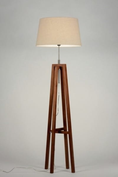 Lumidora Vloerlamp 30428 - LILLE - E27 - Beige - Hout - ⌀ 45 cm